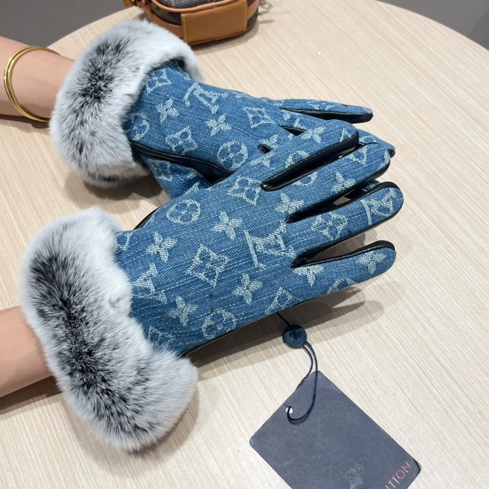 Louis Vuitton Monogram Shearling Mouton Gloves